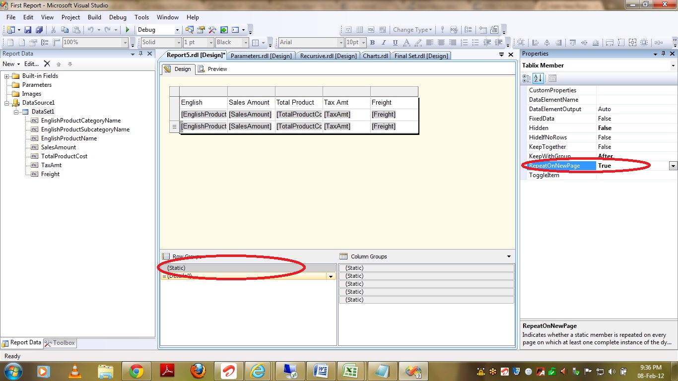 How to Repeat a Table in every page of SSRS Report – Msbi Guide
